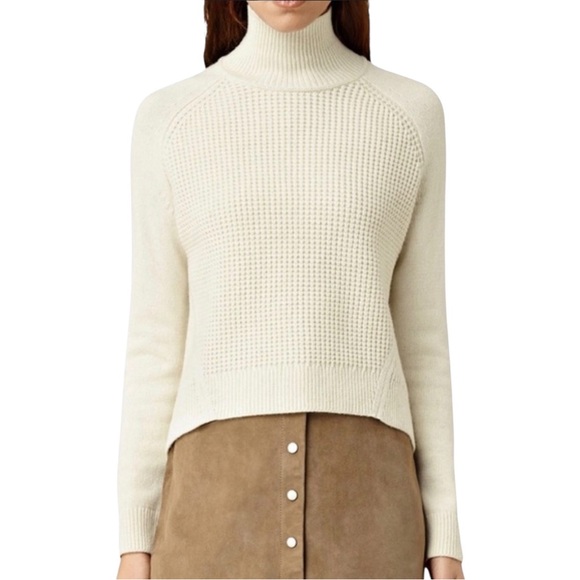 All Saints Galo Funnel Neck Wool Alpaca Blend Knit Sweater...